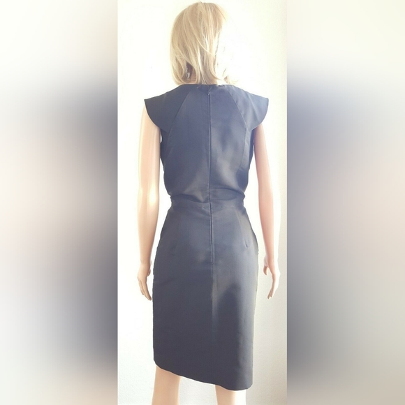 *$3,900 OSCAR DE LA RENTA STUNNING BLACK SILK RUNWAY DRESS US 4 - Picture 6 of 9